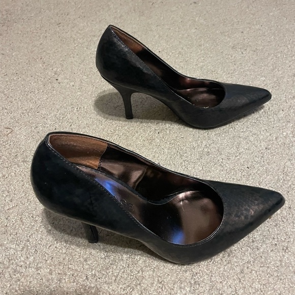 Rampage brown and black snakeskin point toe pumps size 7.5 - Picture 5 of 10